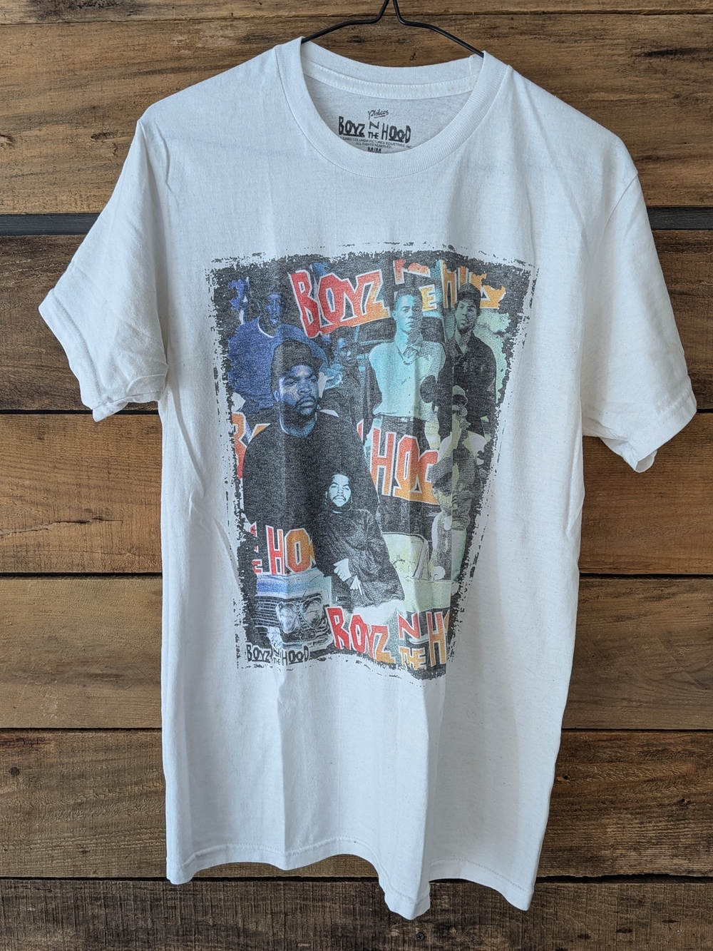 Philcos Women White Short Sleeve Boyz N The Wood Graphic Tee 100% Cotton